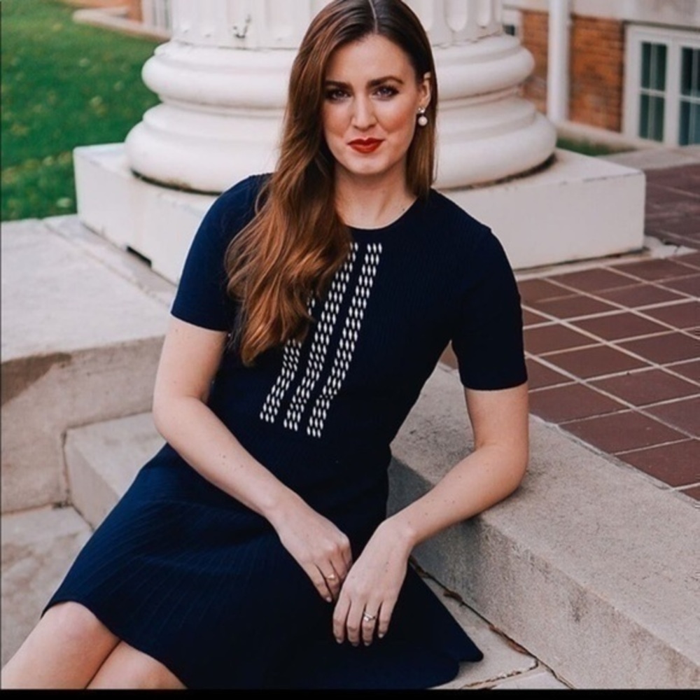 Draper James Arrow Rib Knit Dress